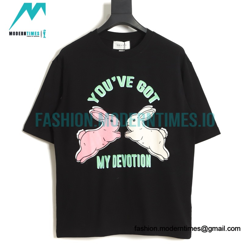 Gucci - HA Co-branded Limited Double Rabbit Print Short Sleeve