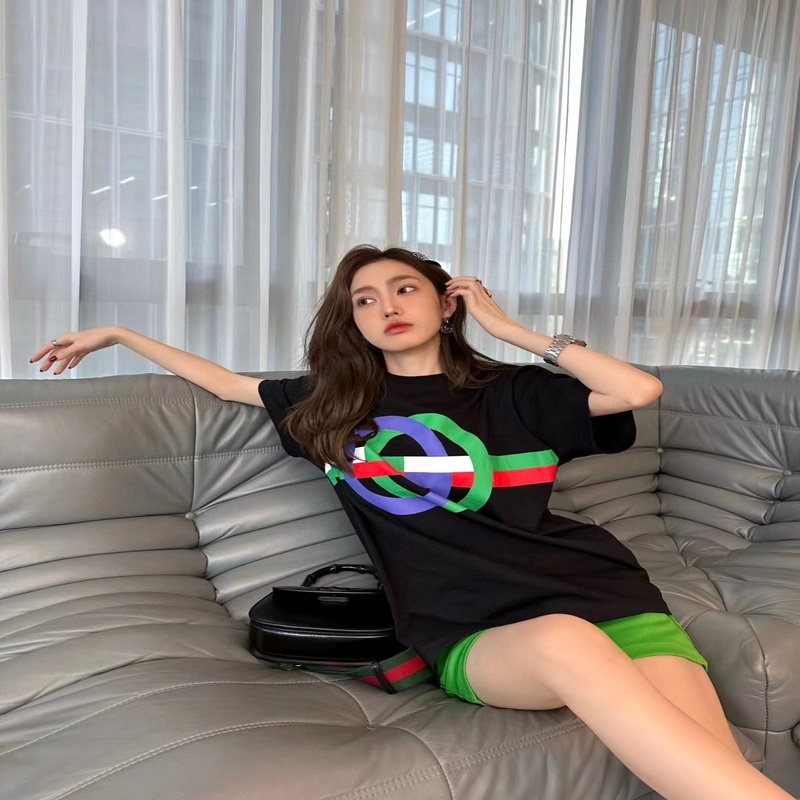 Gucci - 23SS Color Contrast Circle Print Short-sleeved T-shirt