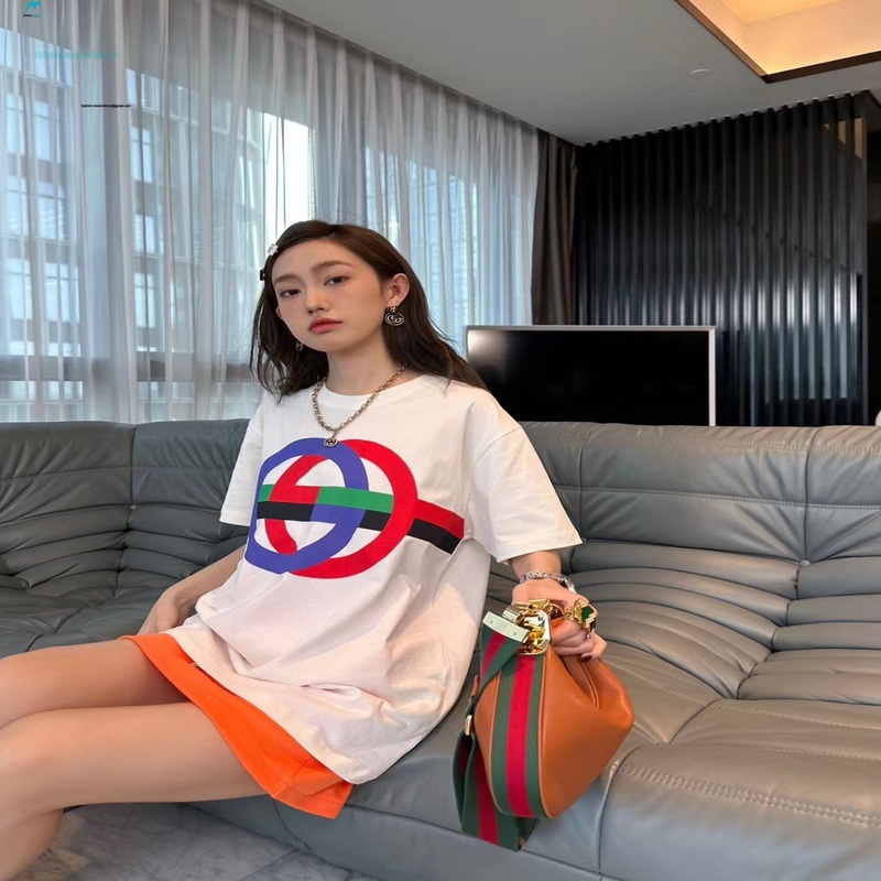 Gucci - 23SS Color Contrast Circle Print Short-sleeved T-shirt