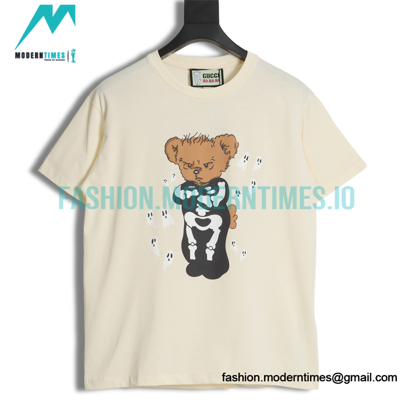 Gucci - Bone Bear Print Short Sleeve