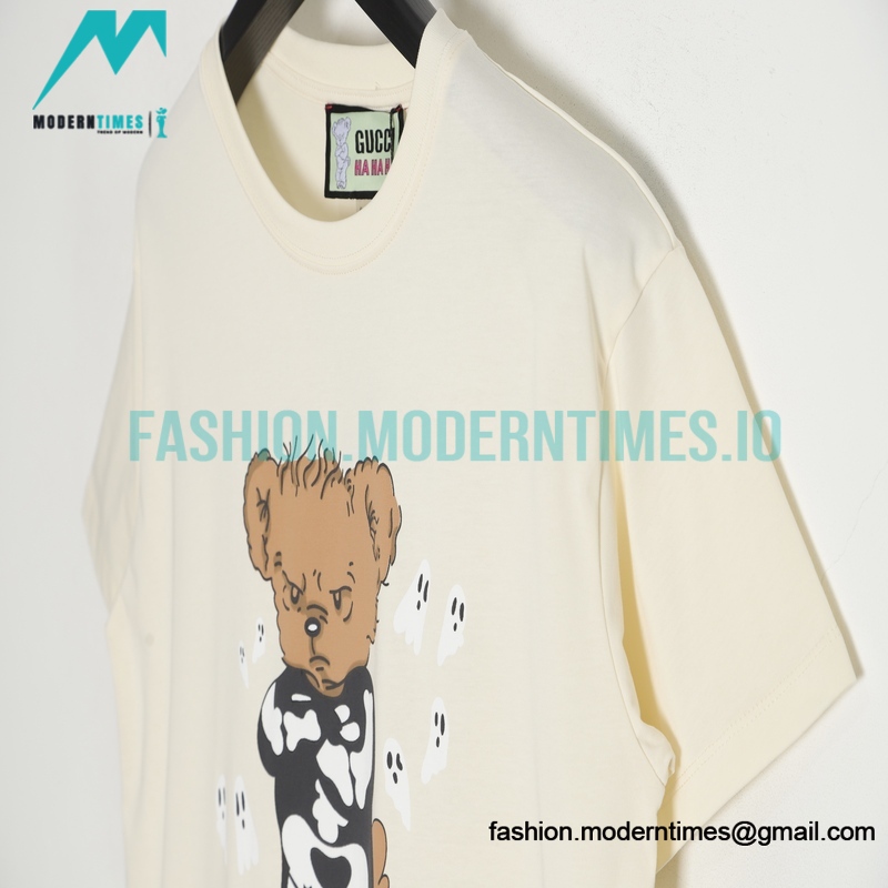 Gucci - Bone Bear Print Short Sleeve