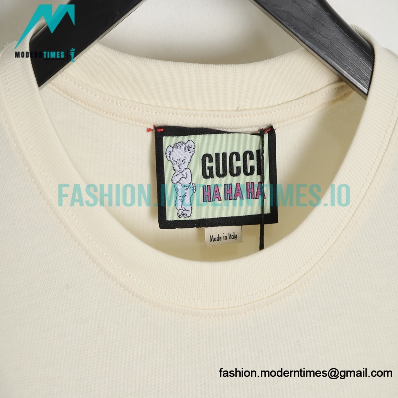 Gucci - Bone Bear Print Short Sleeve