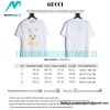 Gucci - 23ss Chest Pink Bunny Print Crew Neck Short-sleeved T-shirt