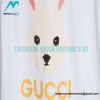 Gucci - 23ss Chest Pink Bunny Print Crew Neck Short-sleeved T-shirt