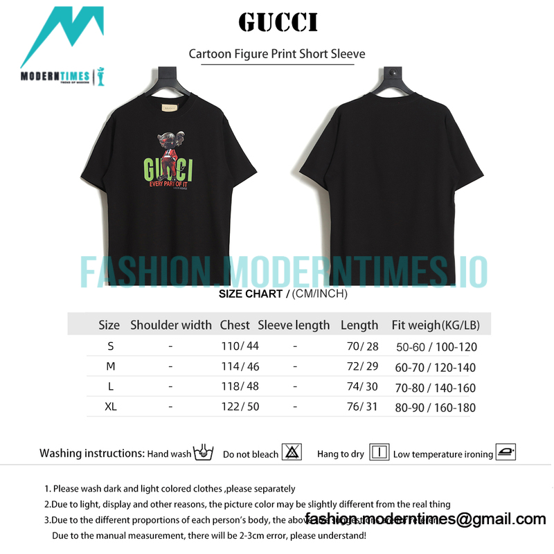 Gucci - Cartoon Figure Print Short Sleeve