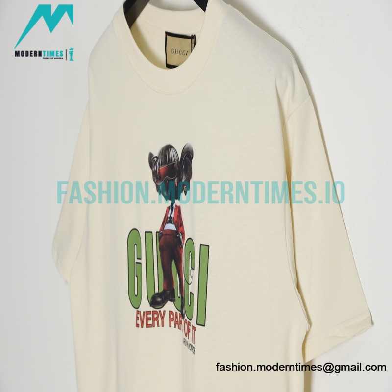 Gucci - Cartoon Figure Print Short Sleeve