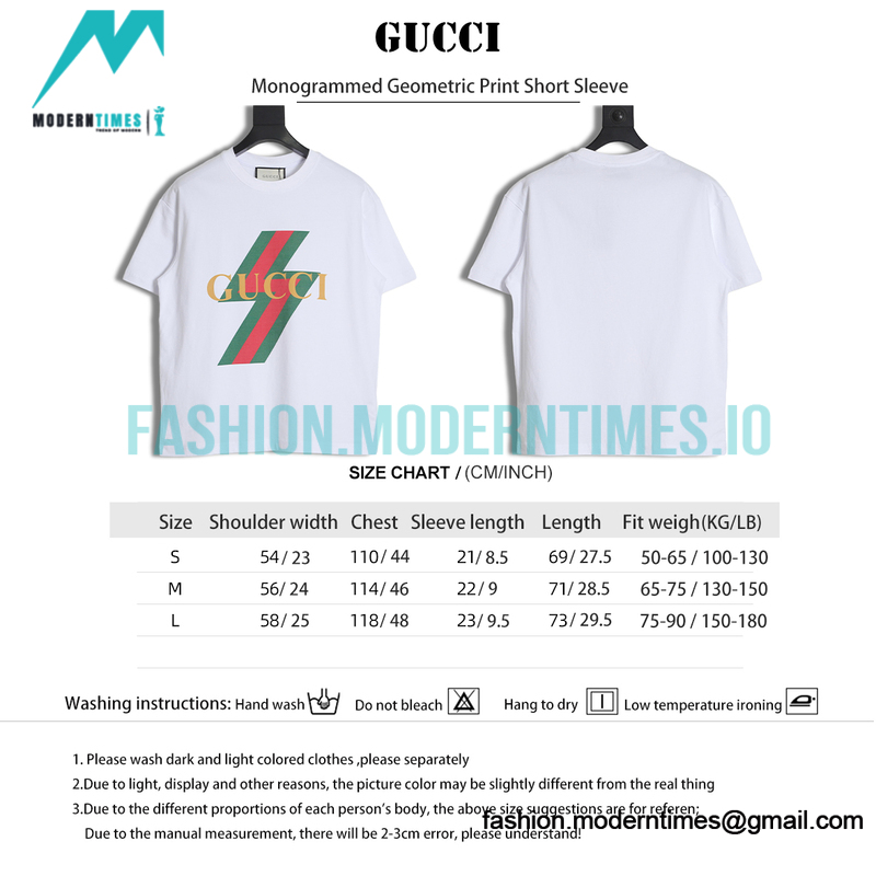 Gucci - Monogrammed Geometric Print Short Sleeve