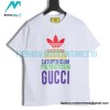 Gucci - Adidas Co-branded Clover Logo Element Printed Short-sleeved T-shirt