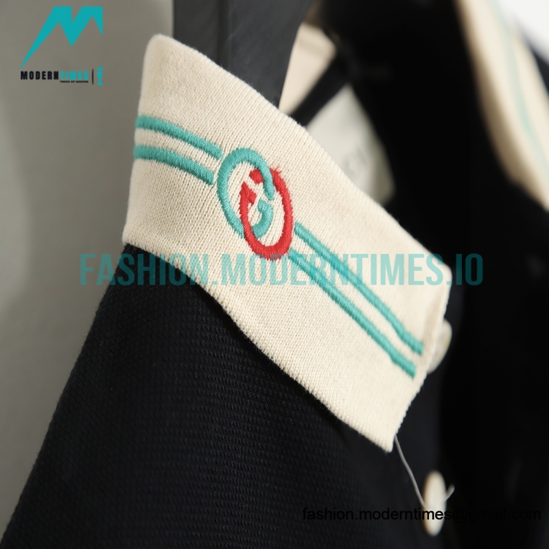 Gucci - Neckline Embroidery Short-sleeved POLO Shirt
