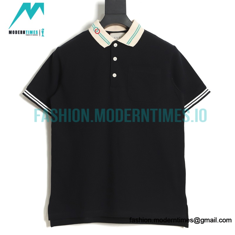 Gucci - Neckline Embroidery Short-sleeved POLO Shirt