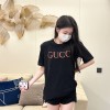 Gucci - 23SS Monogram Embroidered Short-sleeved T-shirt