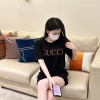 Gucci - 23SS Monogram Embroidered Short-sleeved T-shirt