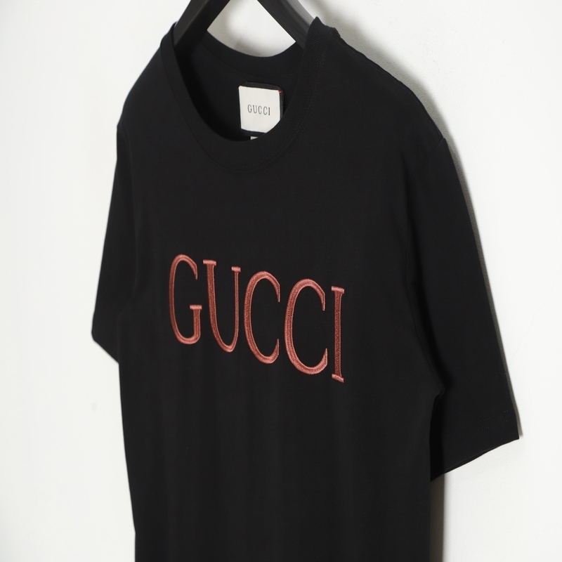 Gucci - 23SS Monogram Embroidered Short-sleeved T-shirt