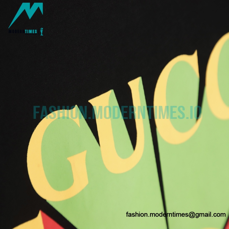 Gucci - Red/Green Square Logo Printed Short Sleeve