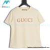 Gucci - Letter Logo Gold Embroidered Short Sleeve T-shirt