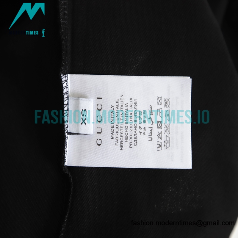 Gucci - Letter Logo Gold Embroidered Short Sleeve T-shirt