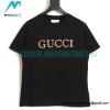 Gucci - Letter Logo Gold Embroidered Short Sleeve T-shirt