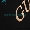 Gucci - Letter Logo Gold Embroidered Short Sleeve T-shirt