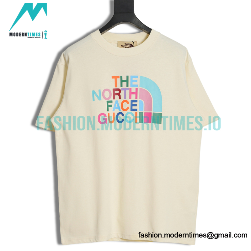 Gucci - North Face Co-branded Multicolor Printed Short Sleeve