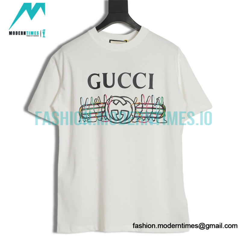 Gucci - Chinese New Year Collection Rabbit Logo Printed Cotton T-shirt