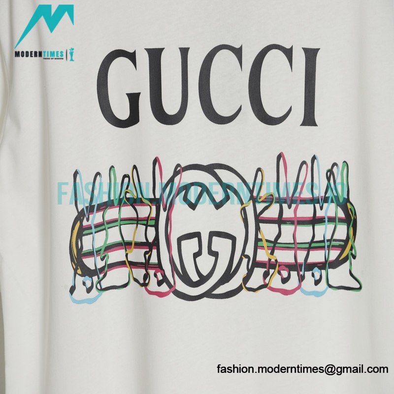 Gucci - Chinese New Year Collection Rabbit Logo Printed Cotton T-shirt