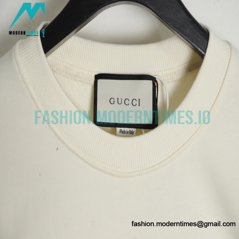 Gucci - Tennis Racket Embroidered Crew Neck Hoodie