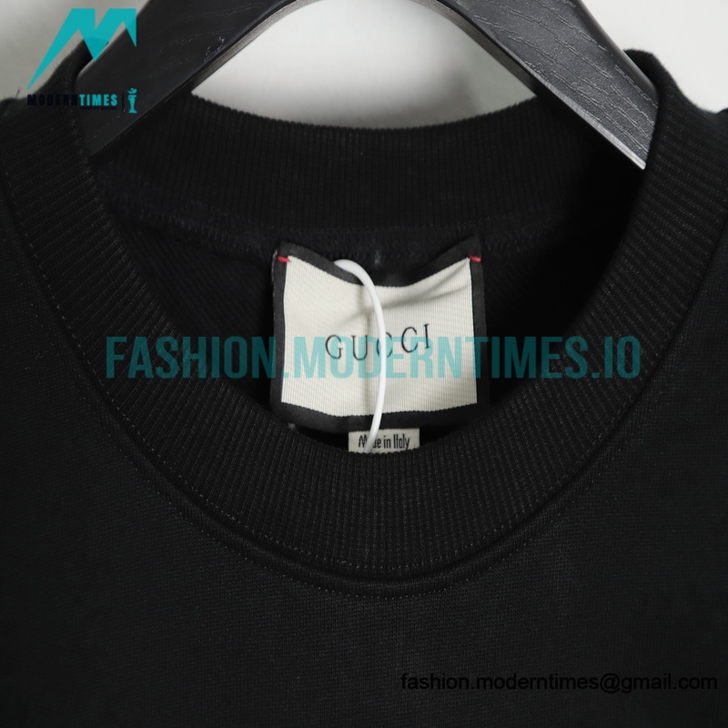 Gucci - Tennis Racket Embroidered Crew Neck Hoodie