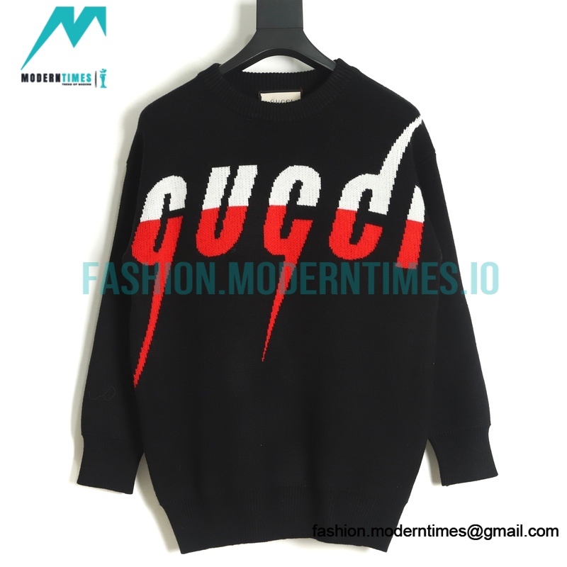 Gucci - 22FW Lightning Double G Jacquard Crew neck Sweater