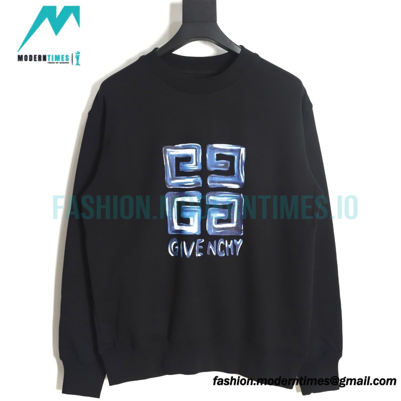 Givenchy - 23FW Four-star Printed Crew Neck Hoodie