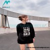 Givenchy - 23FW Four-star Printed Crew Neck Hoodie