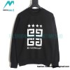 Givenchy - 23FW Four-star Printed Crew Neck Hoodie