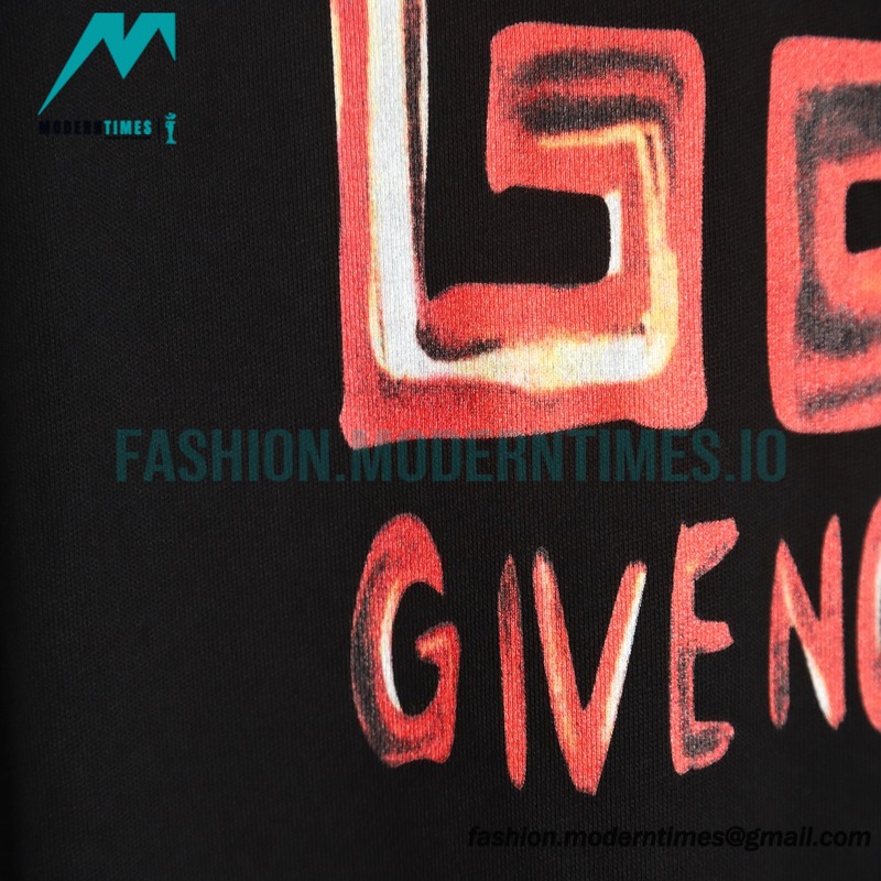 Givenchy - 23FW Four-star Printed Crew Neck Hoodie