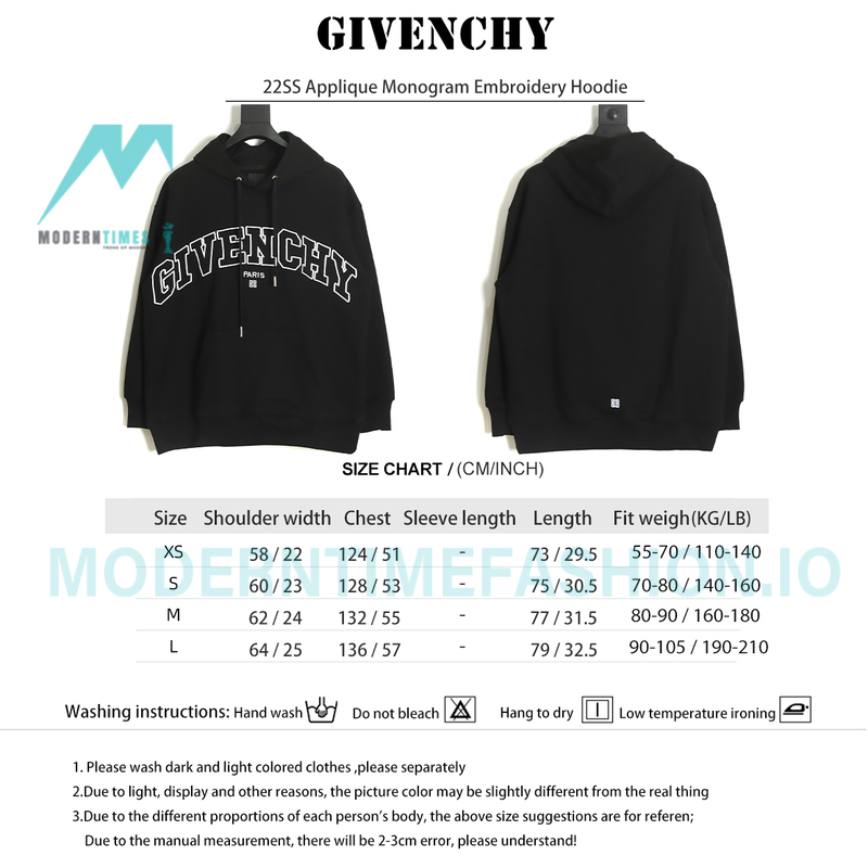 Givenchy - 22SS Applique Monogram Embroidery Hoodie