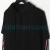 Givenchy - 23FW Laminated Flame Mesh Sleeve Combination Hoodie