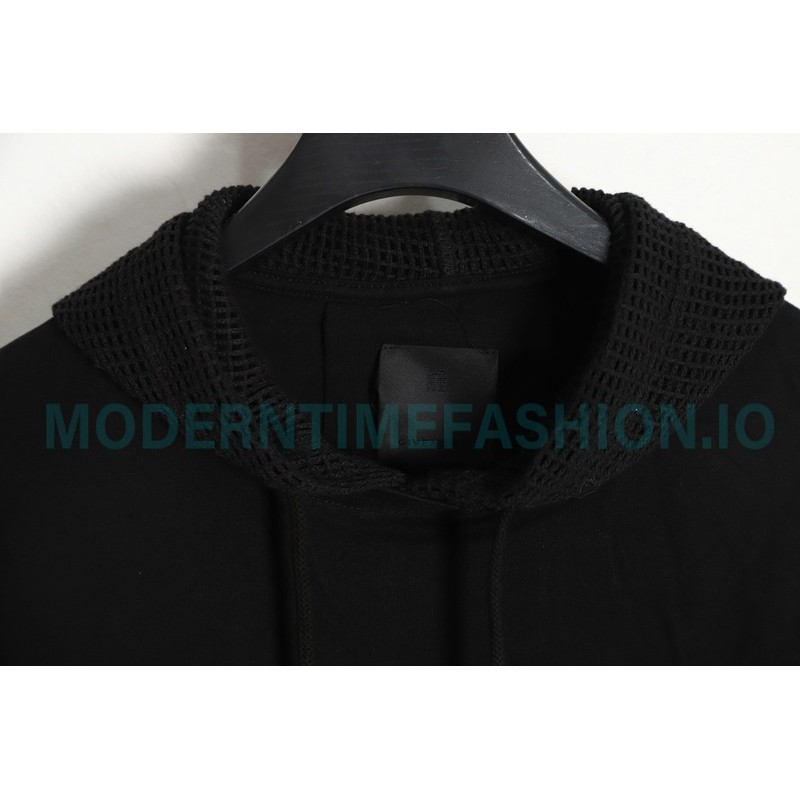 Givenchy - 23FW Laminated Flame Mesh Sleeve Combination Hoodie
