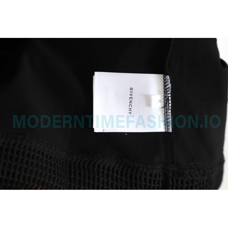 Givenchy - 23FW Laminated Flame Mesh Sleeve Combination Hoodie