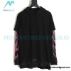 Givenchy - 23FW Laminated Flame Mesh Sleeve Combination Hoodie