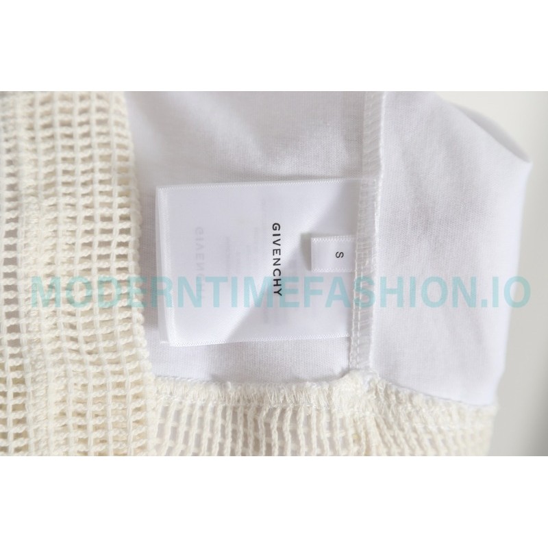 Givenchy - 23FW Laminated Flame Mesh Sleeve Combination Hoodie