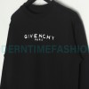 Givenchy - 22SS Damaged Letter Round Neck Hoodie