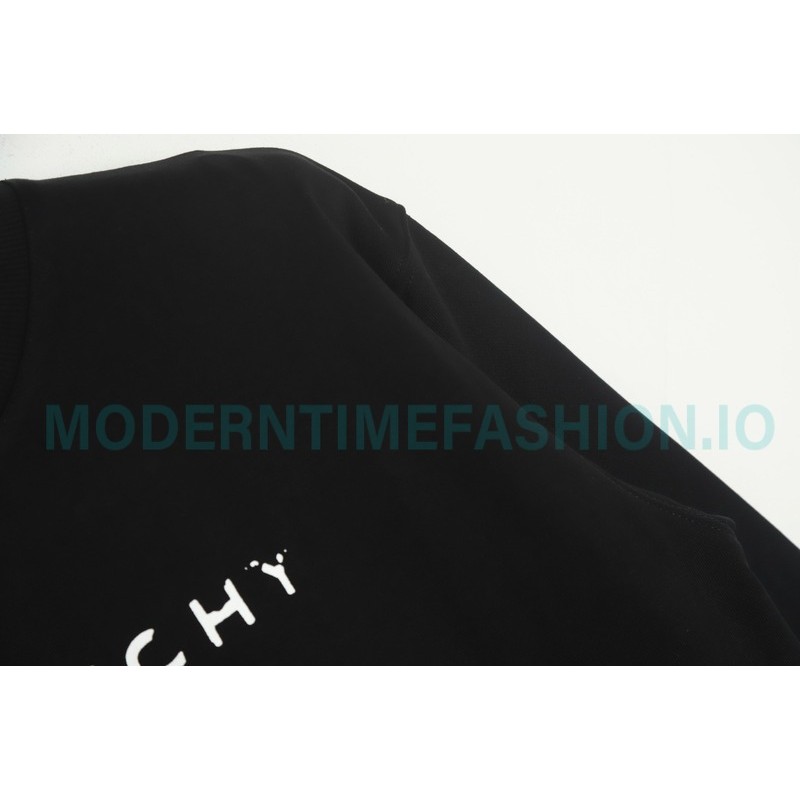 Givenchy - 22SS Damaged Letter Round Neck Hoodie