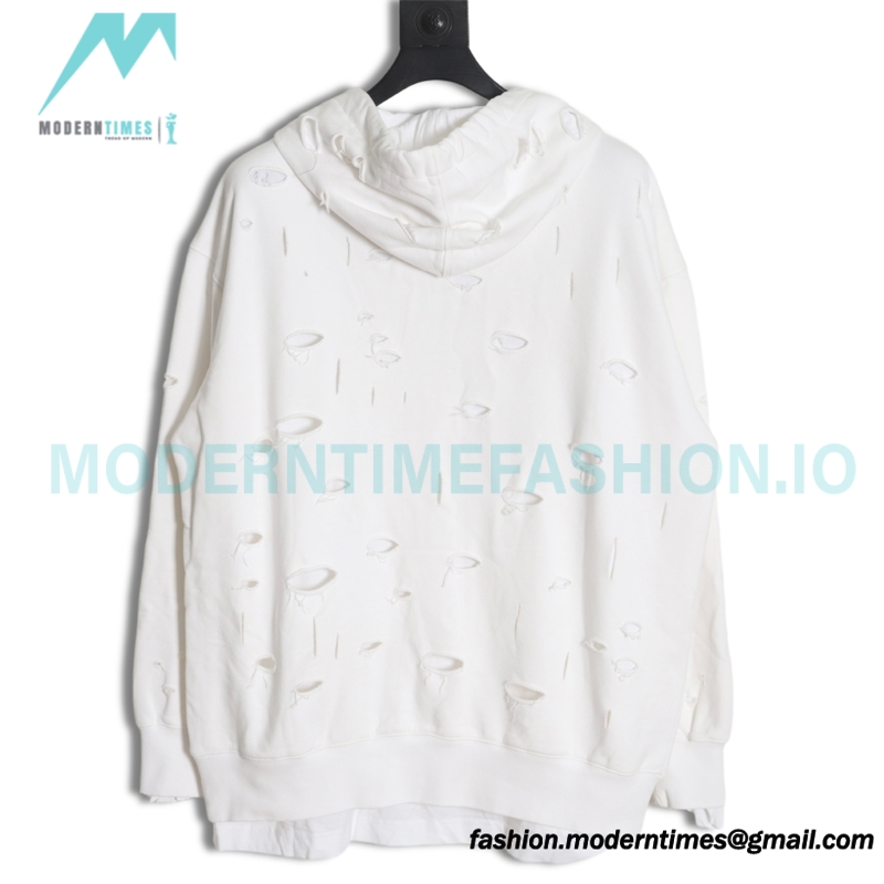 Givenchy - 23FW Double-layer Ripped Hoodie