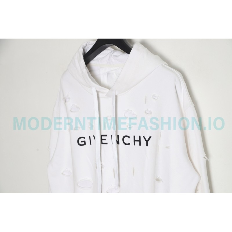 Givenchy - 23FW Double-layer Ripped Hoodie