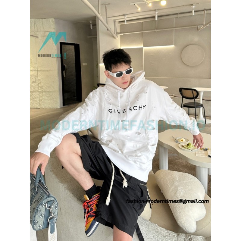 Givenchy - 23FW Double-layer Ripped Hoodie