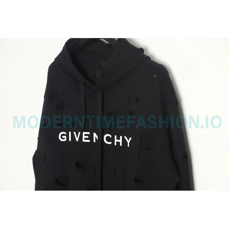 Givenchy - 23FW Double-layer Ripped Hoodie