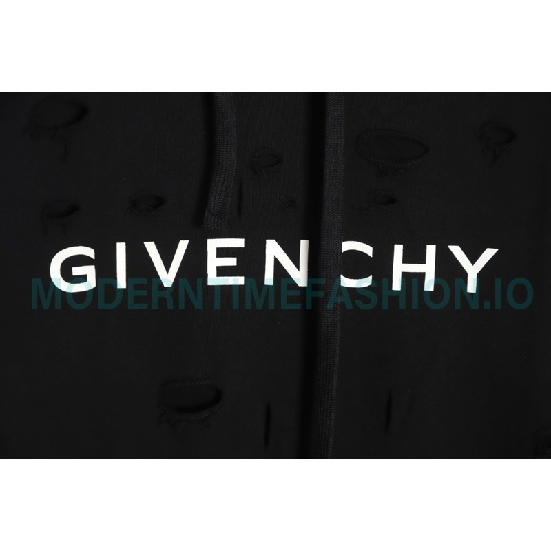 Givenchy - 23FW Double-layer Ripped Hoodie