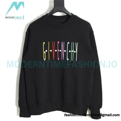 Givenchy - 23FW Color Letter Round Neck Hoodie