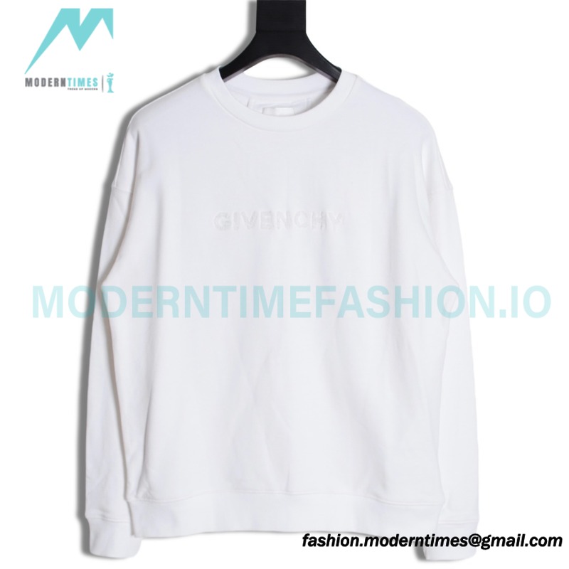 Givenchy - 23FW Towel Embroidered Letter 4G Round Neck Hoodie