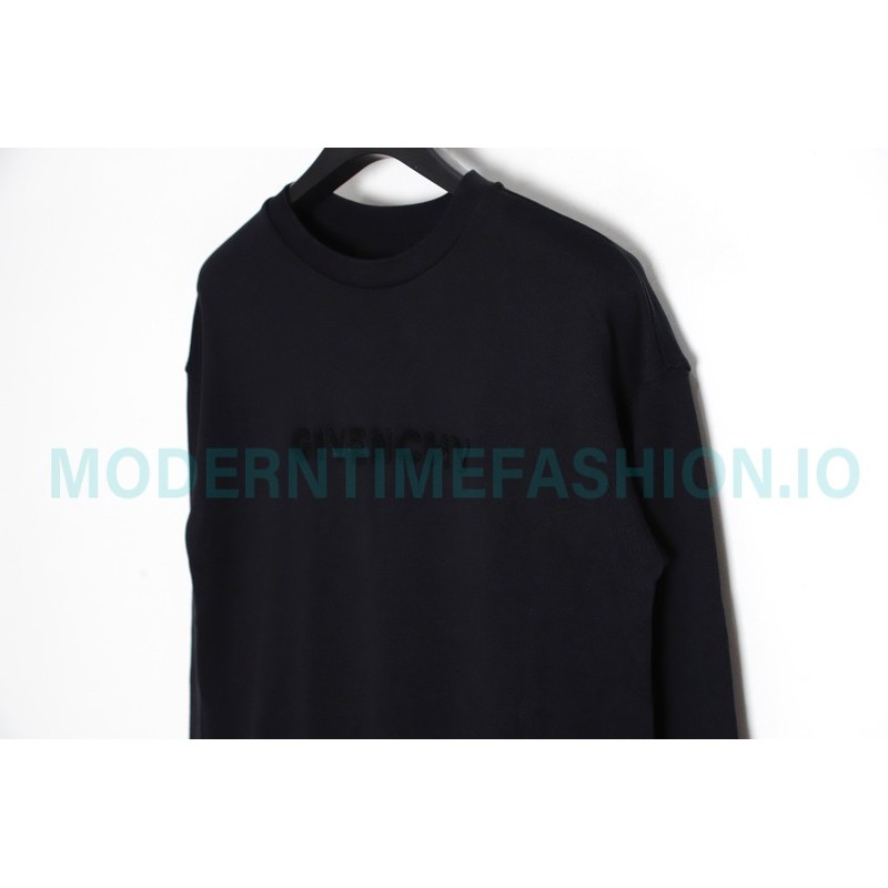 Givenchy - 23FW Towel Embroidered Letter 4G Round Neck Hoodie
