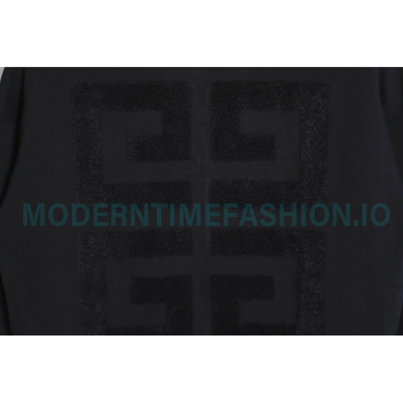Givenchy - 23FW Towel Embroidered Letter 4G Round Neck Hoodie