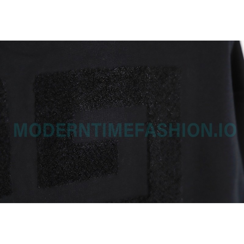 Givenchy - 23FW Towel Embroidered Letter 4G Round Neck Hoodie